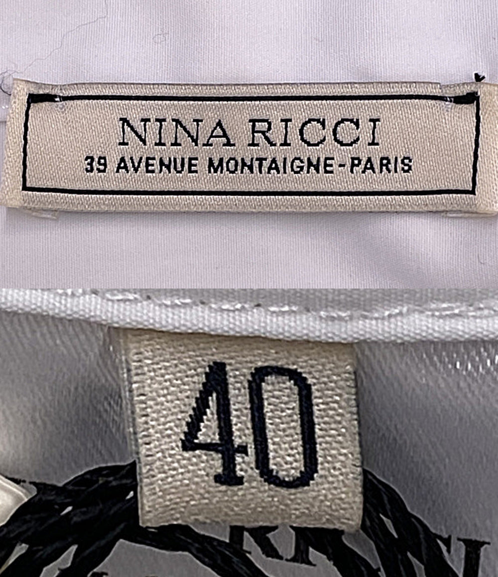NINA RICCI 長袖シャツ バックロゴ刺繍 22ECTO038CO1015 レディース SIZE 40 ニナリッチ