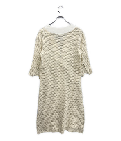 BAUME ボーメ 七分袖ワンピース レースアップカフタンドレス ホワイト 20SS 32003-24-4046 レディース SIZE 36