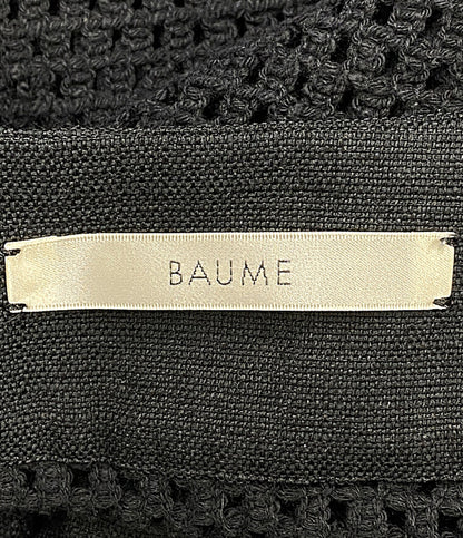 BAUME ボーメ 七分袖ワンピース レースアップカフタンドレス ブラック 20SS 32003-24-4046 レディース SIZE 36