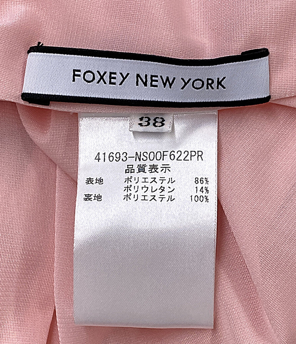美品 foxey new york ノースリーブワンピース 41693-NS00F622PR レディース SIZE 38 フォクシー ニューヨーク
