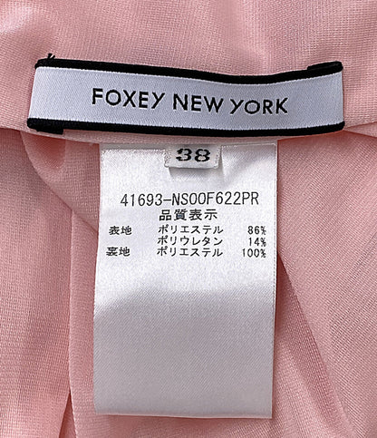 美品 foxey new york ノースリーブワンピース 41693-NS00F622PR レディース SIZE 38 フォクシー ニューヨーク