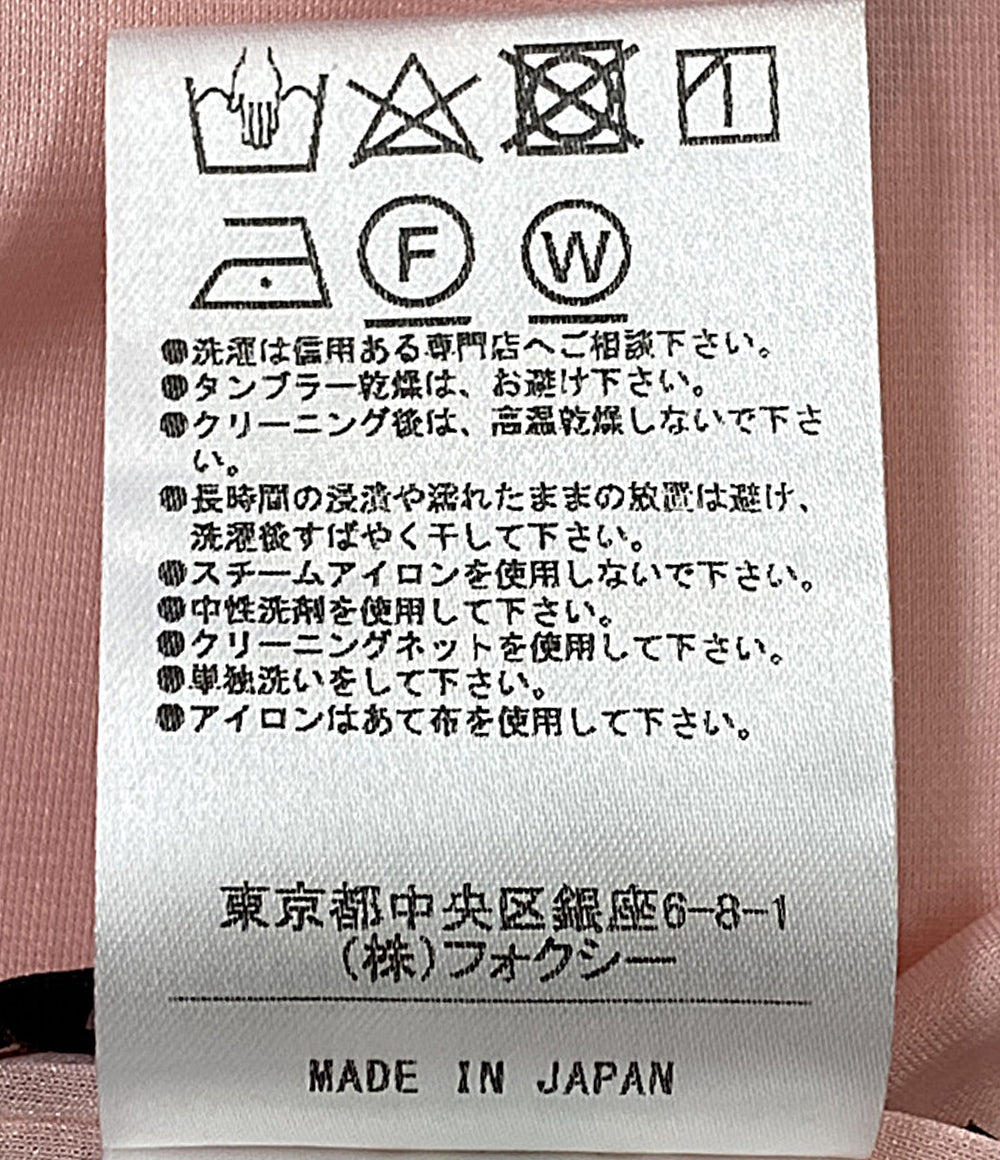 美品 foxey new york 半袖ワンピース 41694-NS00F611SI レディース SIZE 38 フォクシー ニューヨーク