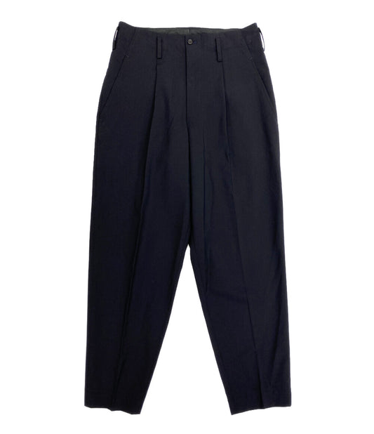 YOHJI YAMAMOTO タック入りワイドパンツ ネイビー メンズ SIZE S ヨウジヤマモト