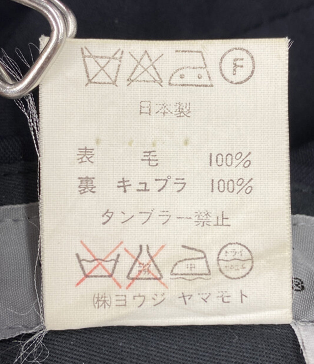 YOHJI YAMAMOTO タック入りワイドパンツ ネイビー メンズ SIZE S ヨウジヤマモト