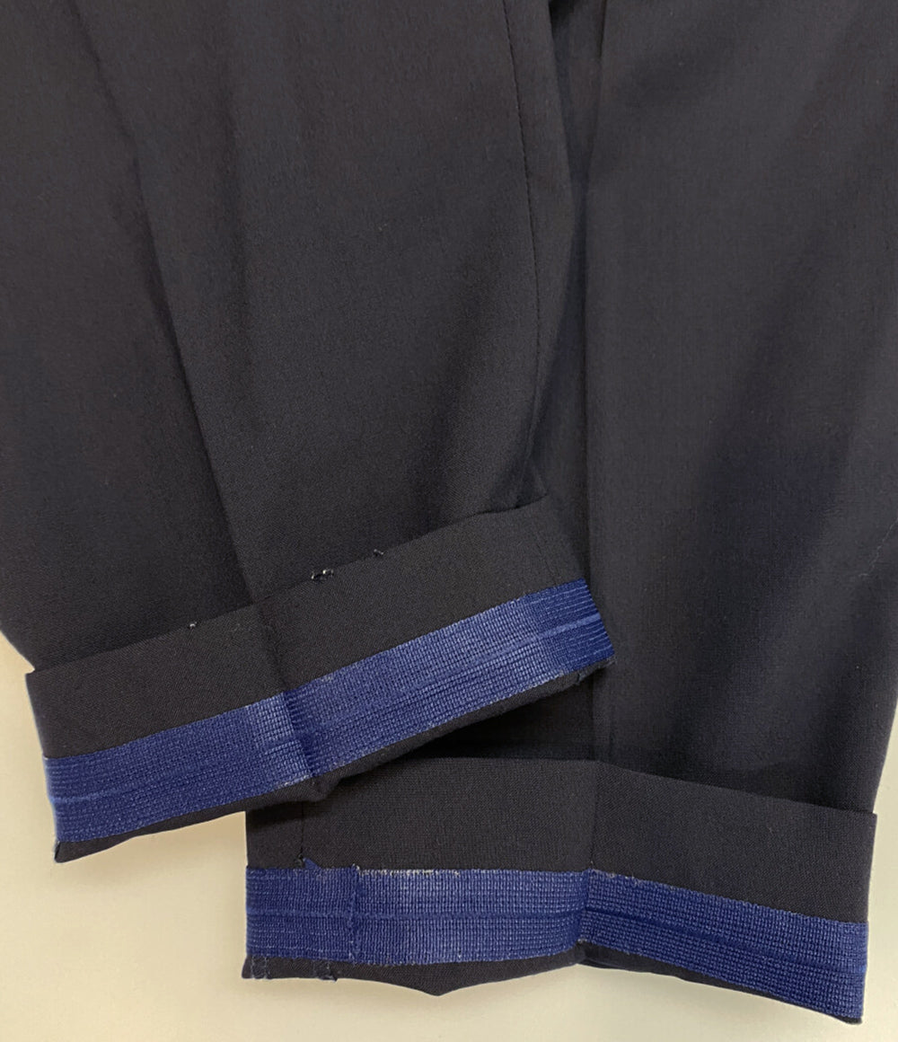 YOHJI YAMAMOTO タック入りワイドパンツ ネイビー メンズ SIZE S ヨウジヤマモト