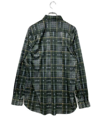 COMME des GARCONS SHIRT 長袖シャツ サテン グリーン系 総柄 メンズ SIZE L コムデギャルソンシャツ