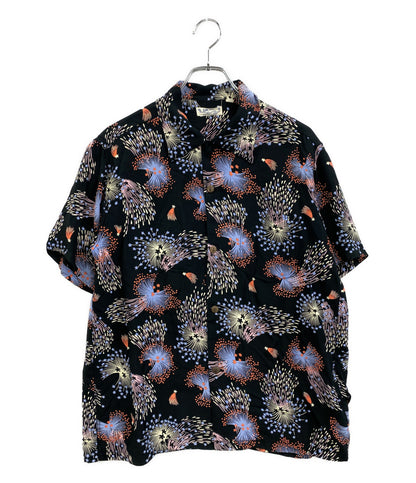 美品 SUN SURF 半袖シャツ 花火 ブラック地 SS37837JS メンズ SIZE M サンサーフ