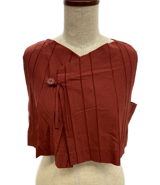 ISSEY MIYAKE ベスト IM82JE508 ストライプ レディース SIZE 2 イッセイミヤケ