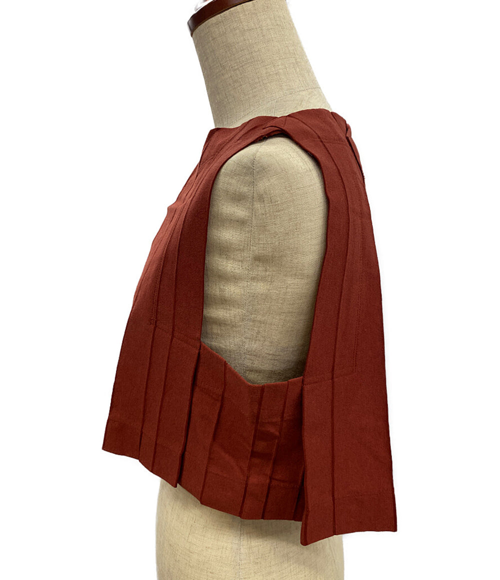 ISSEY MIYAKE ベスト IM82JE508 ストライプ レディース SIZE 2 イッセイミヤケ