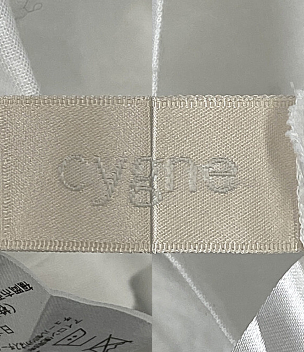 CYGNE シーニュ 七分袖ブラウス ビッグカラー ホワイト ショート丈 レディース SIZE -