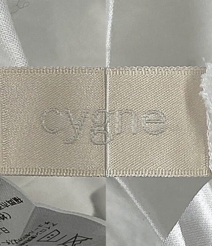 CYGNE シーニュ 七分袖ブラウス ビッグカラー ホワイト ショート丈 レディース SIZE -