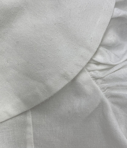 CYGNE シーニュ 七分袖ブラウス ビッグカラー ホワイト ショート丈 レディース SIZE -
