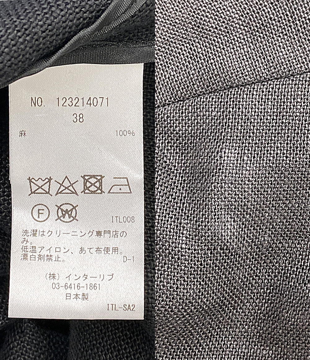 SACRA ブラウス RUSTIC LINEN TOP ブラック 123214071 レディース SIZE 38 サクラ