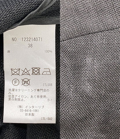 SACRA ブラウス RUSTIC LINEN TOP ブラック 123214071 レディース SIZE 38 サクラ