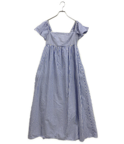 Ron Herman 半袖ワンピース ストライプ ギャザー 2910300078 レディース SIZE XS ロンハーマン