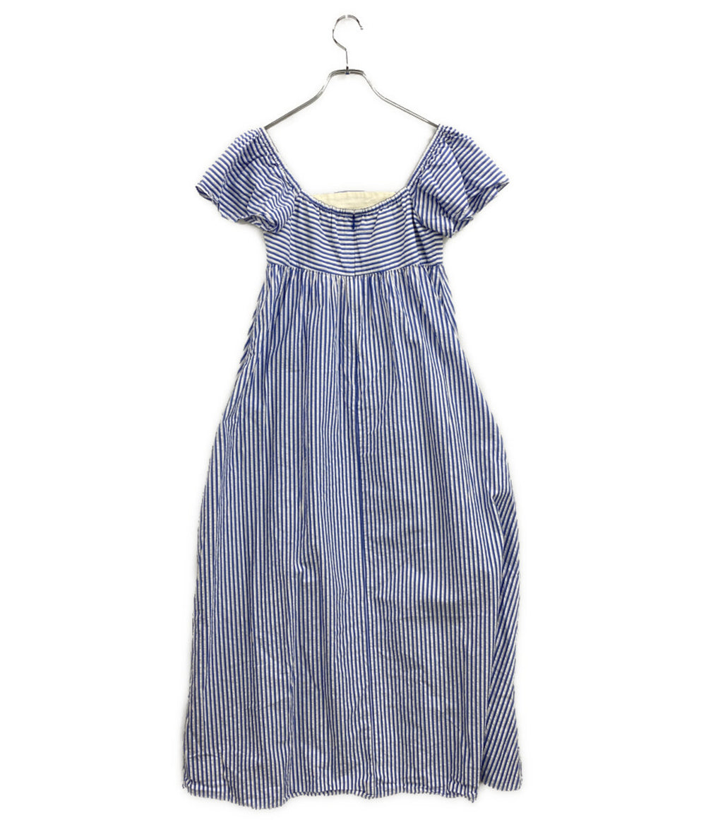 Ron Herman 半袖ワンピース ストライプ ギャザー 2910300078 レディース SIZE XS ロンハーマン