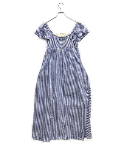 Ron Herman 半袖ワンピース ストライプ ギャザー 2910300078 レディース SIZE XS ロンハーマン