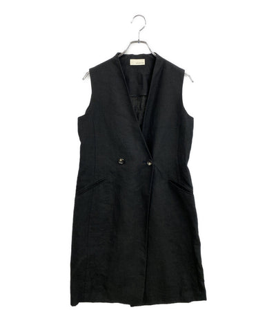 uncrave アンクレイヴ ロングジレワンピース リネン100% ブラック 7025588 レディース SIZE 2