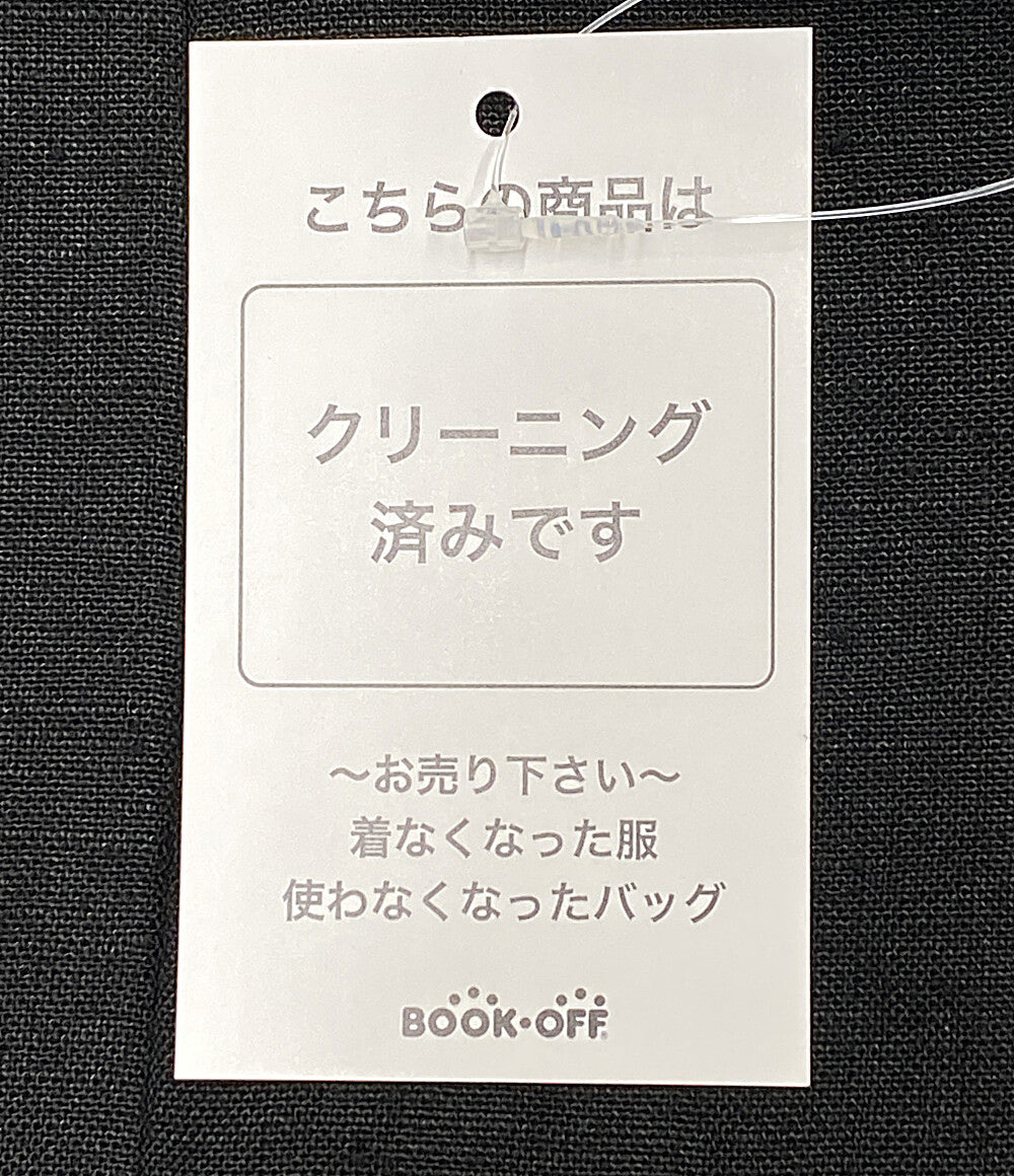 uncrave アンクレイヴ ロングジレワンピース リネン100% ブラック 7025588 レディース SIZE 2