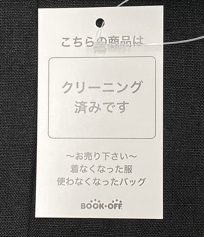 uncrave アンクレイヴ ロングジレワンピース リネン100% ブラック 7025588 レディース SIZE 2