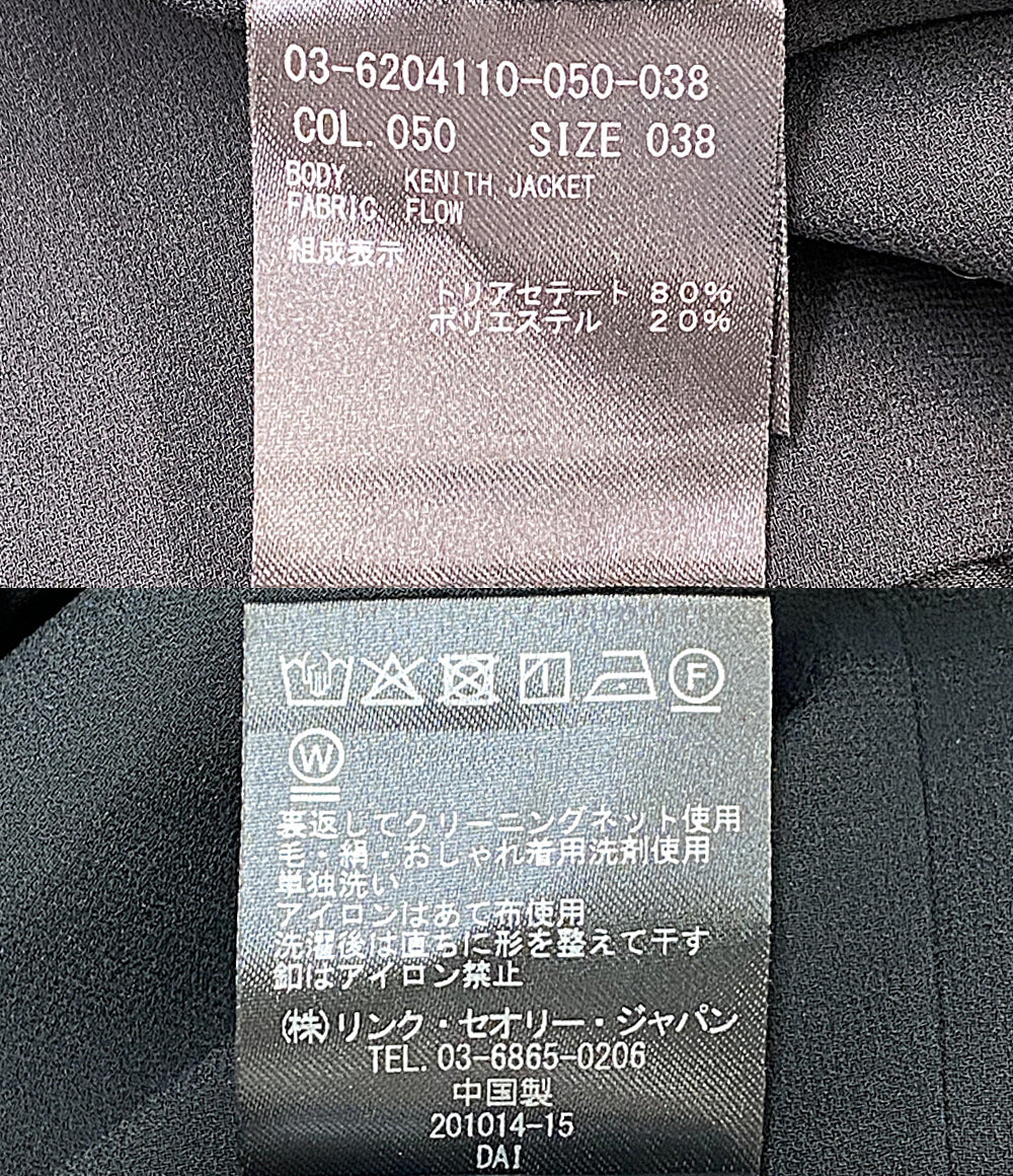 theory テーラードジャケット バックサテンリラックスジャケット ブラック 03-6204110-050-038 レディース SIZE 038 セオリー