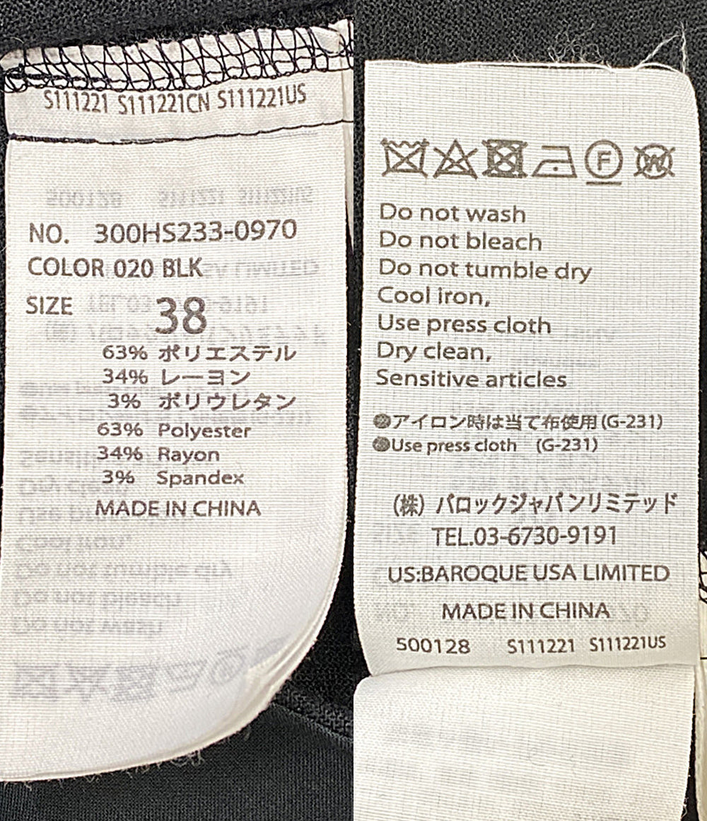 ENFOLD ノースリーブワンピース ブラック 300HS233-0970 レディース SIZE 38 エンフォルド