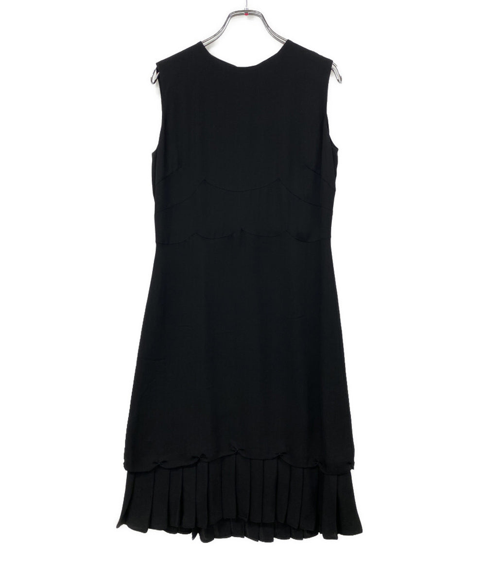 PRADA ノースリーブワンピース ブラック レーヨン レディース SIZE 40 プラダ