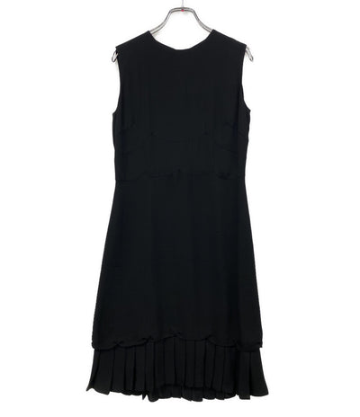 PRADA ノースリーブワンピース ブラック レーヨン レディース SIZE 40 プラダ