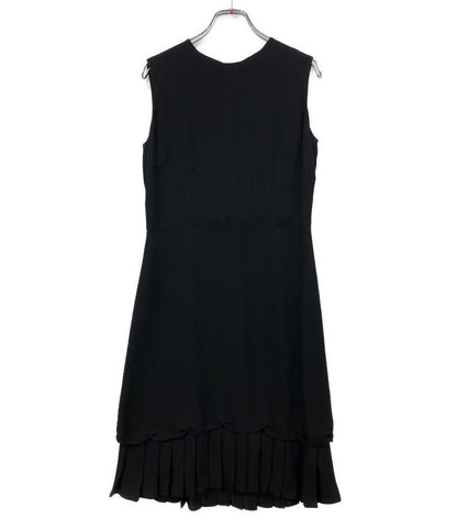 PRADA ノースリーブワンピース ブラック レーヨン レディース SIZE 40 プラダ