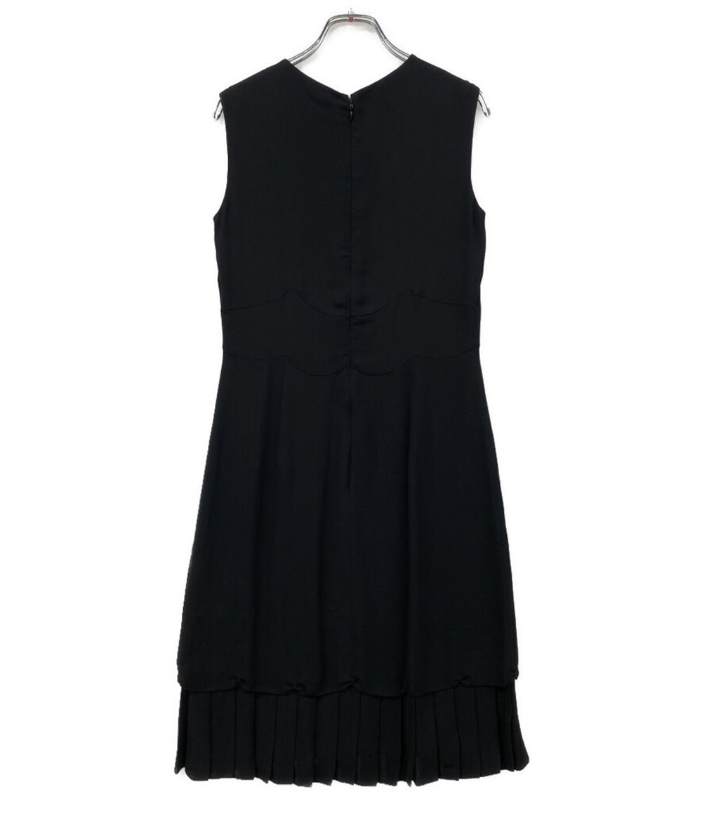 PRADA ノースリーブワンピース ブラック レーヨン レディース SIZE 40 プラダ