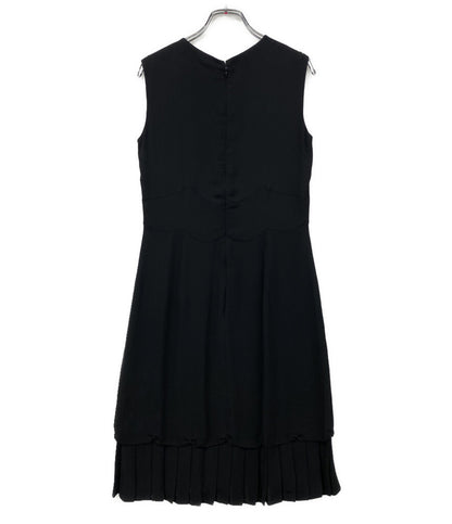 PRADA ノースリーブワンピース ブラック レーヨン レディース SIZE 40 プラダ