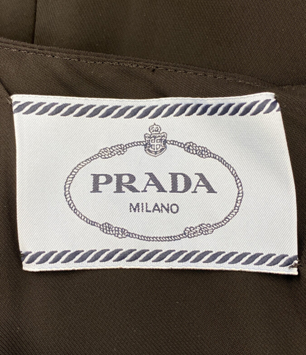 PRADA ノースリーブワンピース ブラック レーヨン レディース SIZE 40 プラダ