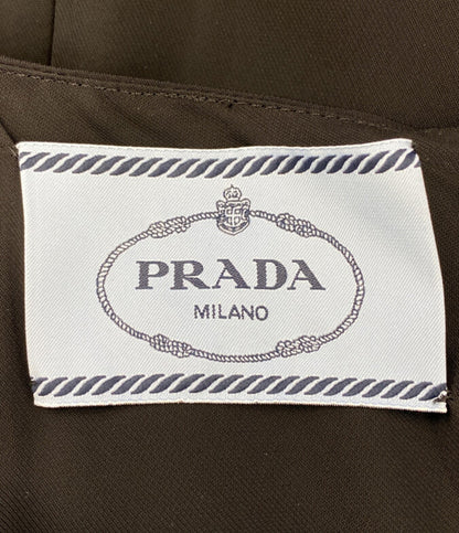 PRADA ノースリーブワンピース ブラック レーヨン レディース SIZE 40 プラダ