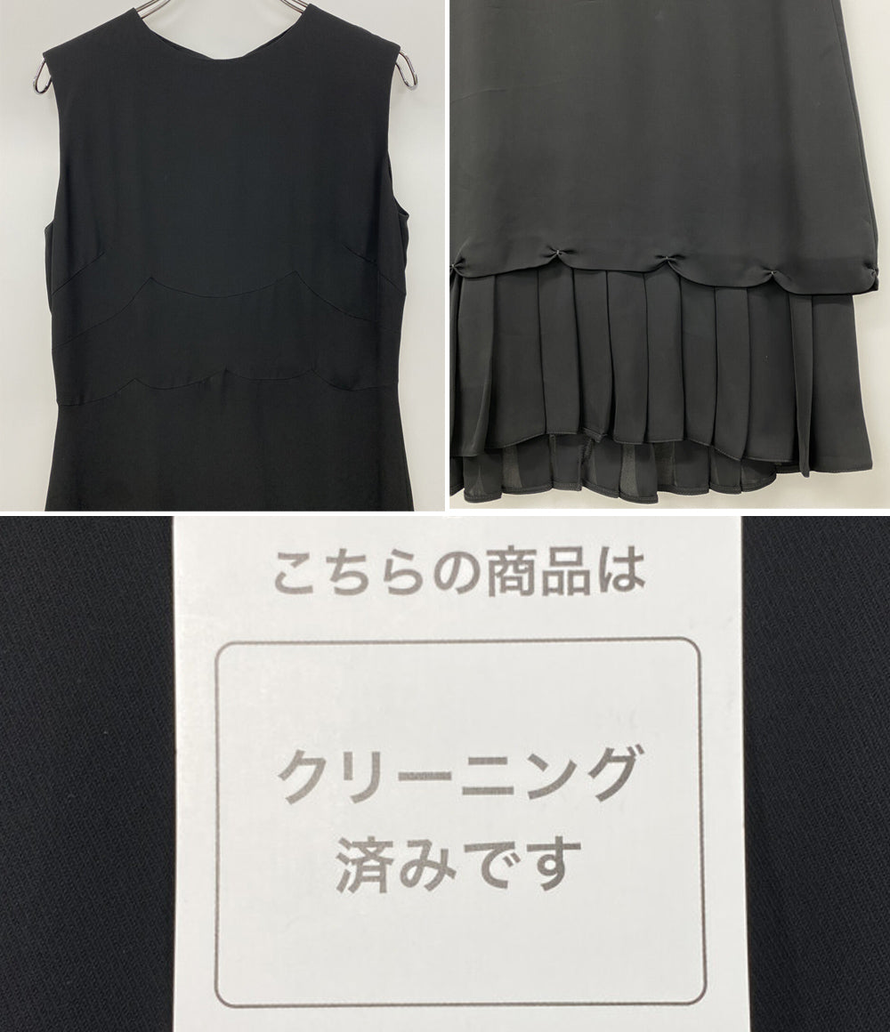 PRADA ノースリーブワンピース ブラック レーヨン レディース SIZE 40 プラダ
