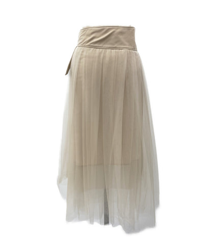 BRUNELLO CUCINELLI Dバックルベルト チュールスカート 66EN005 レディース SIZE I40 ブルネロクチネリ