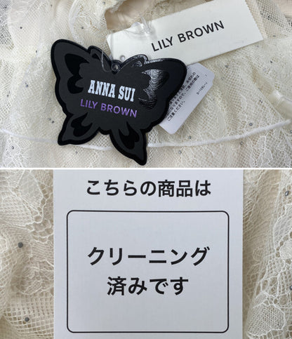Lily Brown×ANNA SUI アナスイ キャミワンピース レースロングキャミドレス 25AW LWFO254114 レディース SIZE - リリー ブラウン