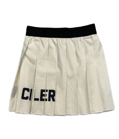 MONCLER スカート 23529612EHJP ホワイト プリーツ ロゴプリント キッズ SIZE 116cm モンクレール