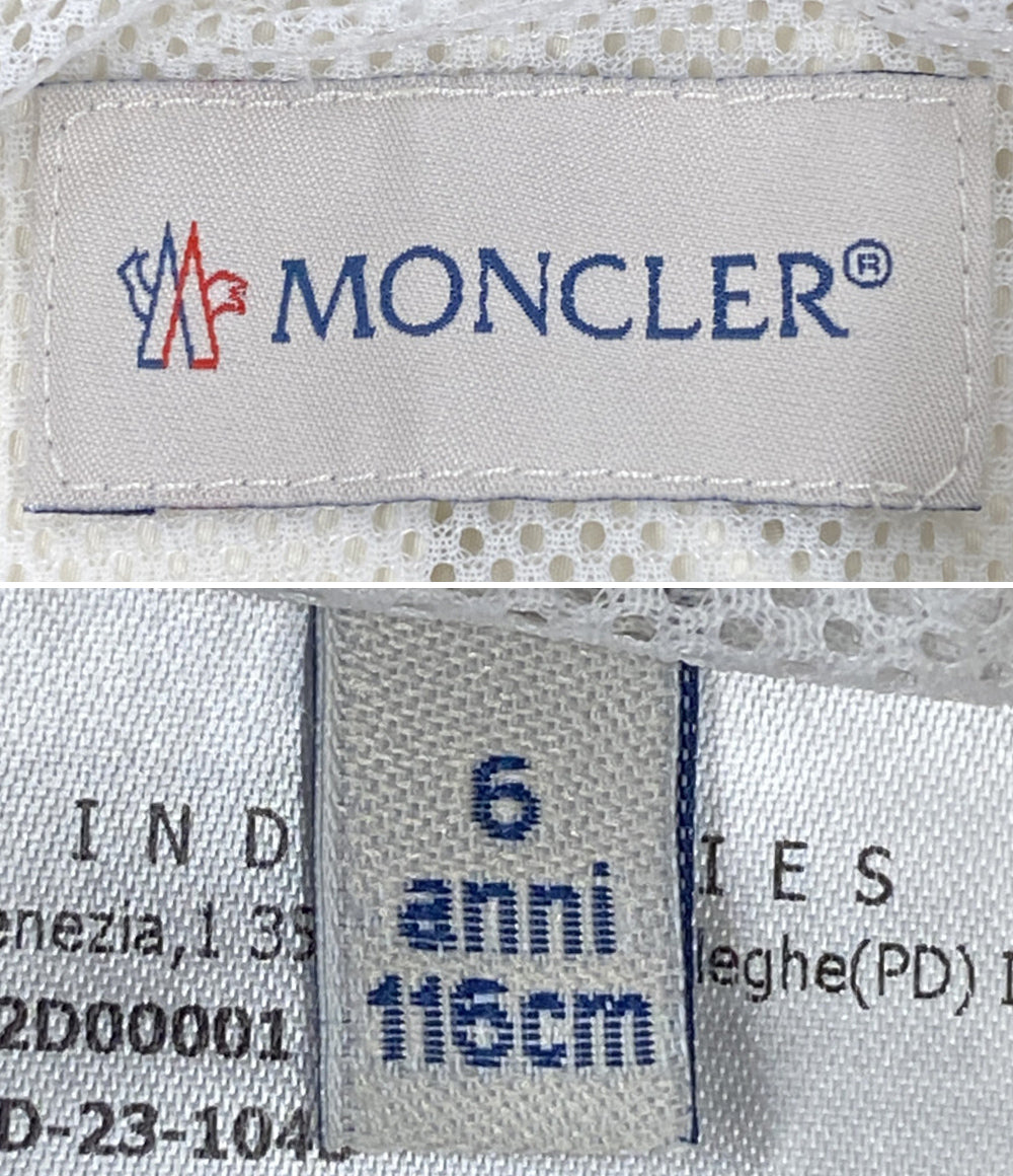 MONCLER スカート 23529612EHJP ホワイト プリーツ ロゴプリント キッズ SIZE 116cm モンクレール