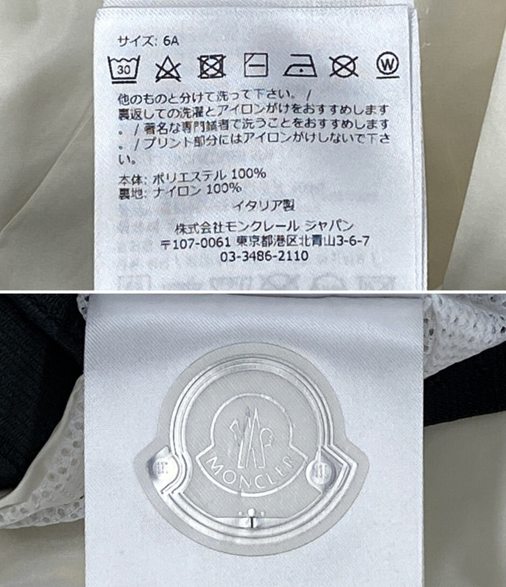 MONCLER スカート 23529612EHJP ホワイト プリーツ ロゴプリント キッズ SIZE 116cm モンクレール