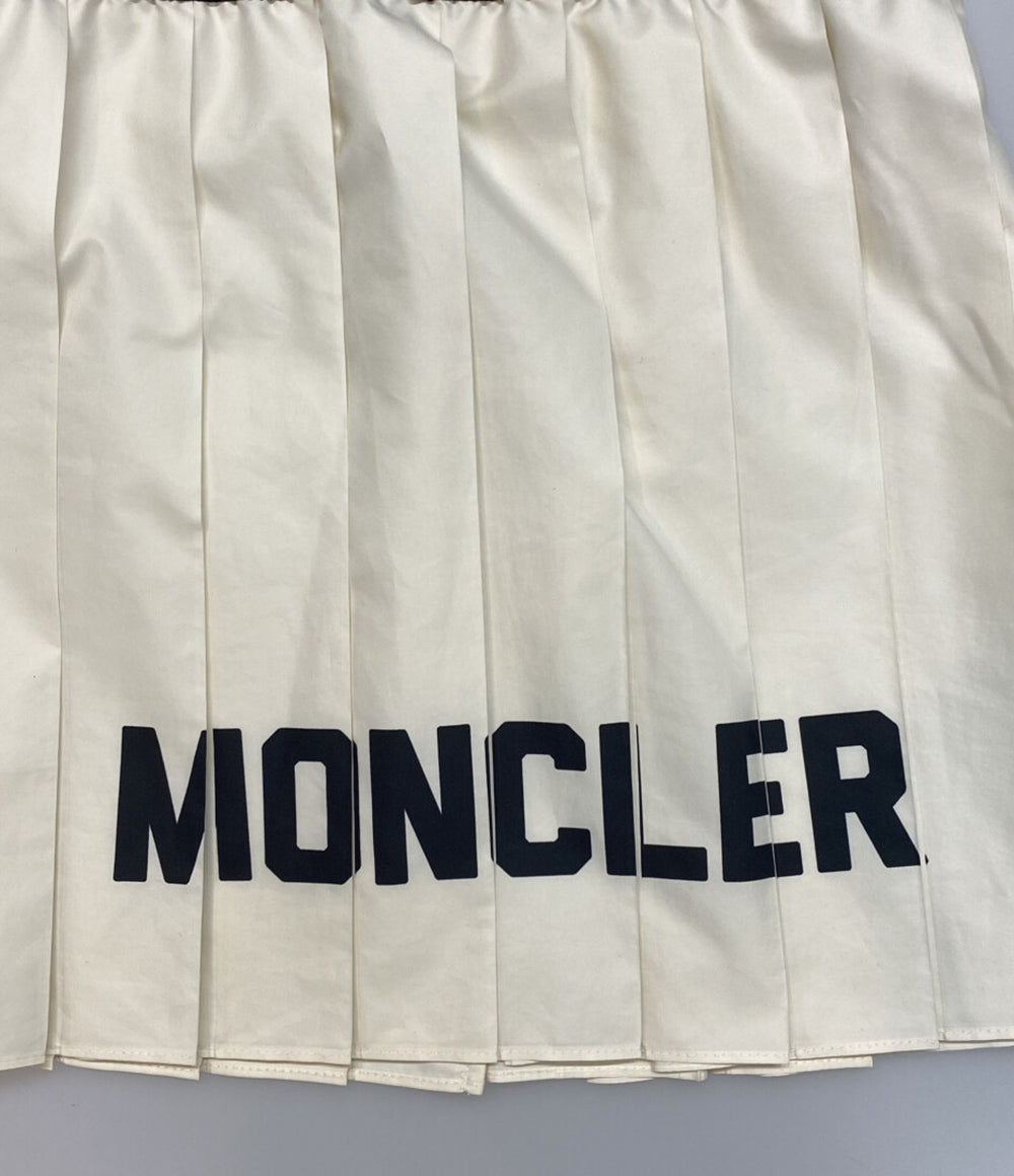 MONCLER スカート 23529612EHJP ホワイト プリーツ ロゴプリント キッズ SIZE 116cm モンクレール