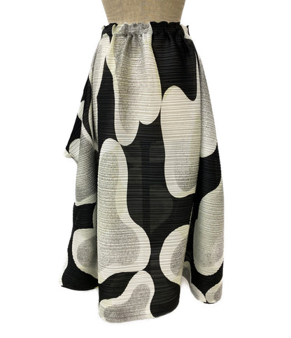美品 PLEATS PLEASE スカート 総柄 横プリーツ PP91-JG752 レディース SIZE 5 プリーツプリーズ