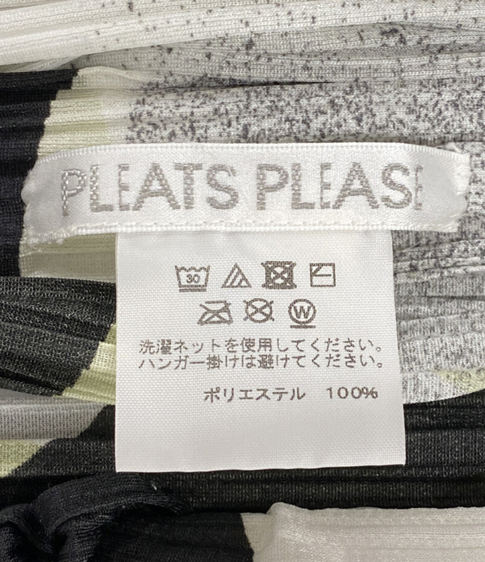 美品 PLEATS PLEASE スカート 総柄 横プリーツ PP91-JG752 レディース SIZE 5 プリーツプリーズ