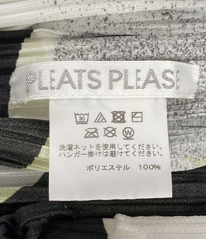 美品 PLEATS PLEASE スカート 総柄 横プリーツ PP91-JG752 レディース SIZE 5 プリーツプリーズ