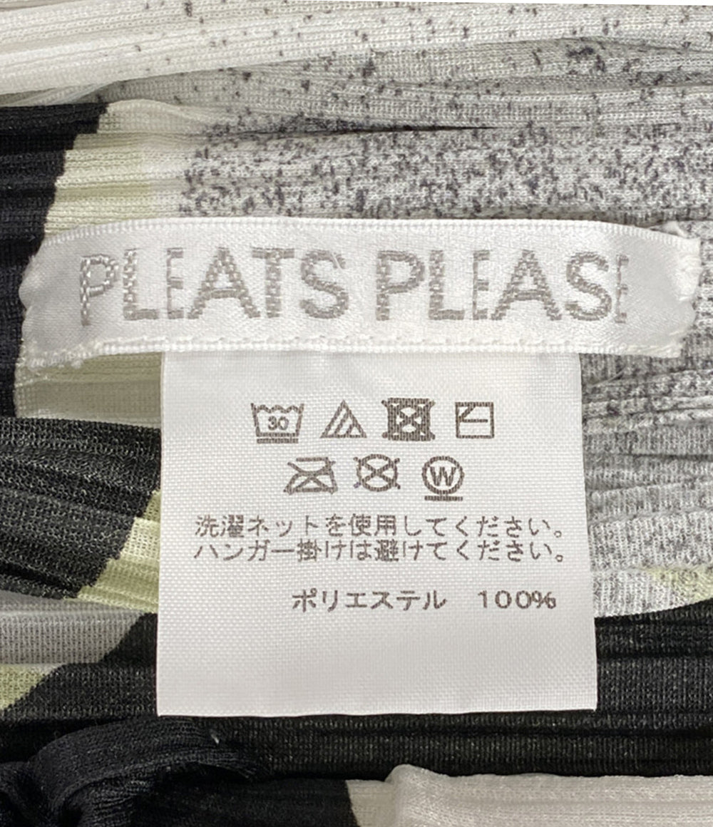 美品 PLEATS PLEASE カットソー MELT BOUNCE TOP PP91-JK751 レディース SIZE 3 プリーツプリーズ
