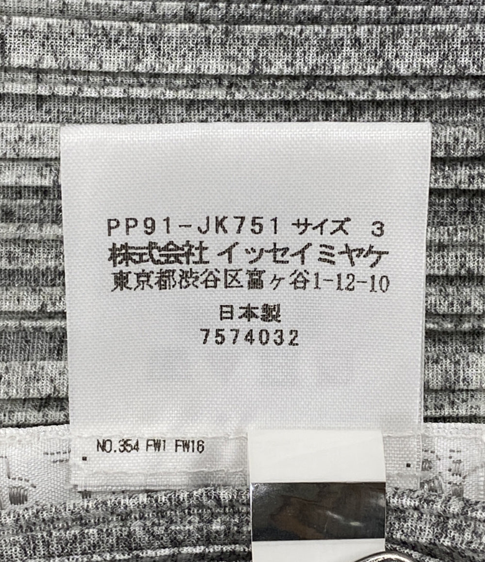 美品 PLEATS PLEASE カットソー MELT BOUNCE TOP PP91-JK751 レディース SIZE 3 プリーツプリーズ