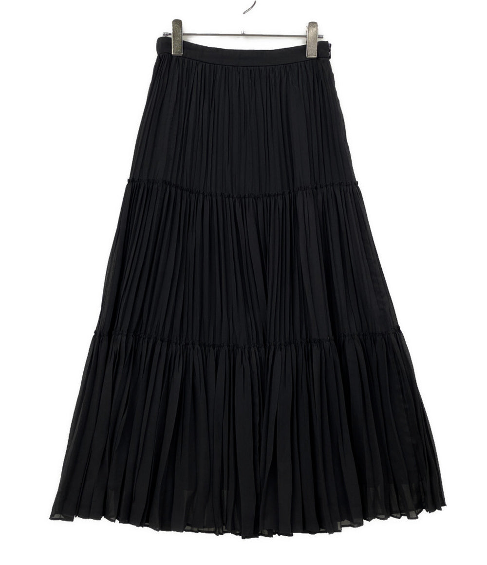 HOUSE OF LOTUS ティアードスカート プリーツ ブラック 302110 レディース SIZE M ハウス オブ ロータス