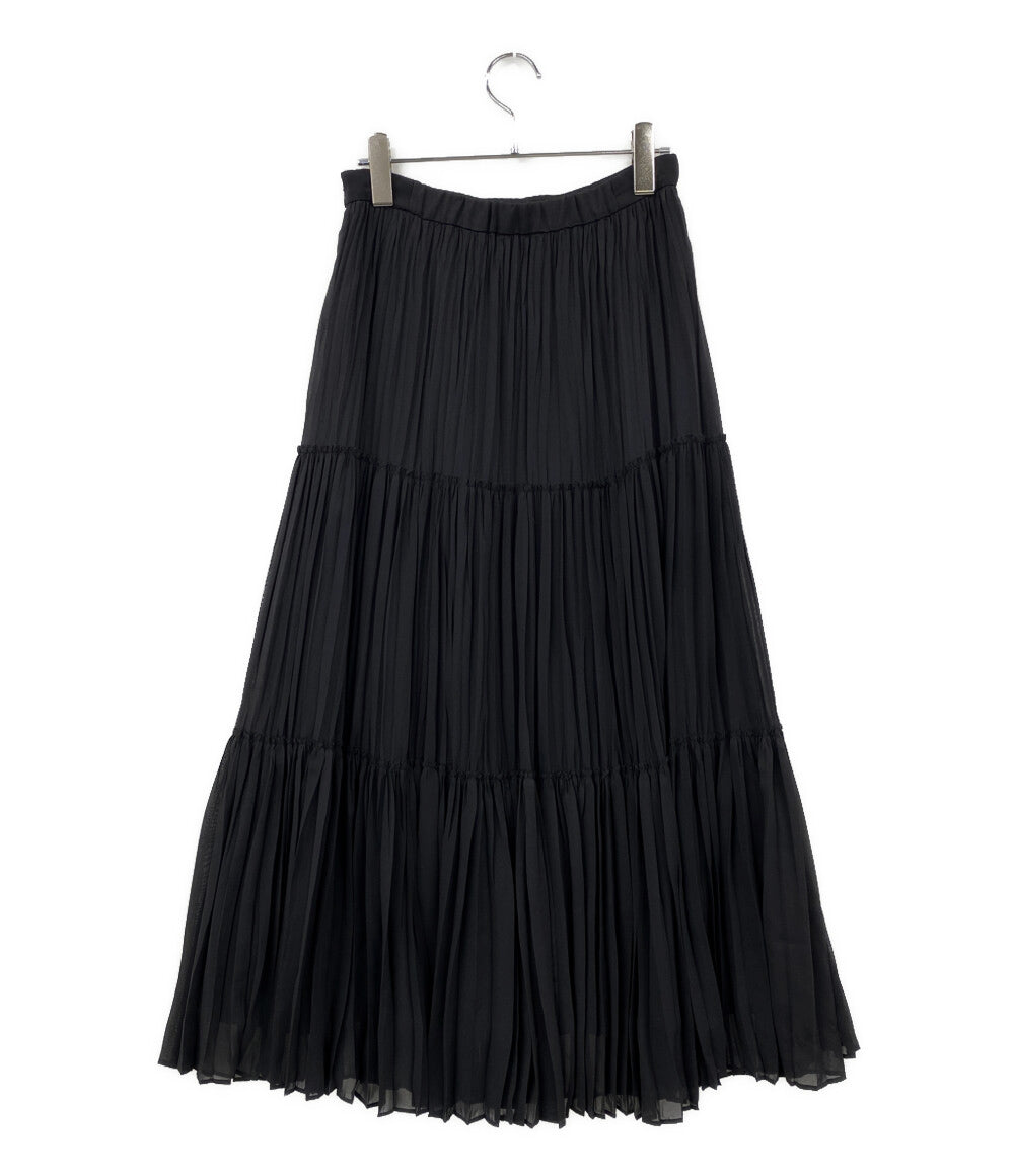 HOUSE OF LOTUS ティアードスカート プリーツ ブラック 302110 レディース SIZE M ハウス オブ ロータス
