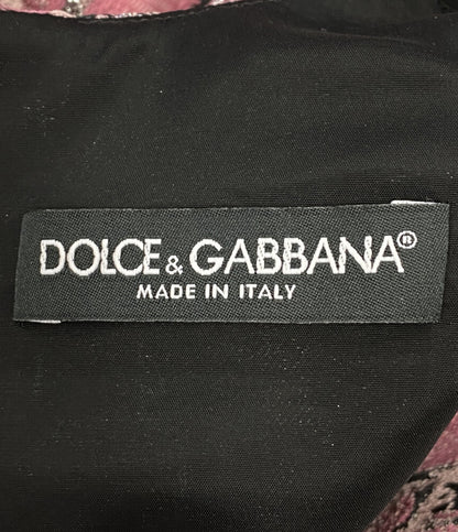 DOLCE & GABBANA 刺繍 半袖ワンピース ピンク レディース SIZE 36 ドルチェアンドガッバーナ