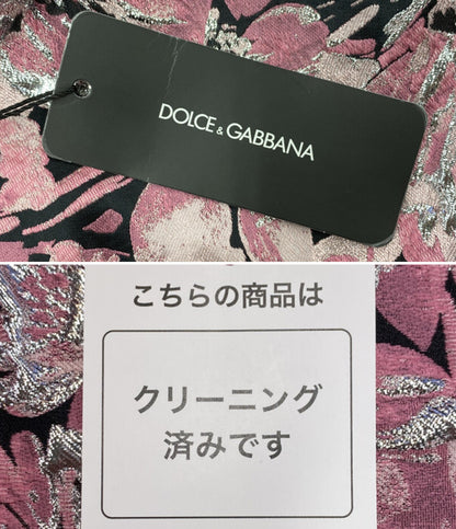 DOLCE & GABBANA 刺繍 半袖ワンピース ピンク レディース SIZE 36 ドルチェアンドガッバーナ