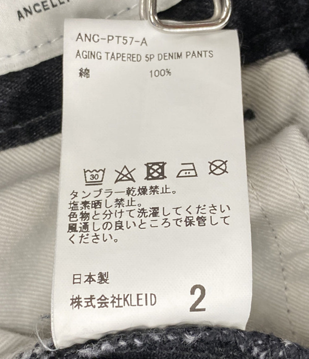 ANCELLM アンセルム デニムパンツ ANC-PT57-A ブラック系 24AW メンズ SIZE 2